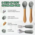thumbnail image 5 of Aha Essentials Baby Feeding Set Suction Bowl Plate Bib Utensils, 5 of 7