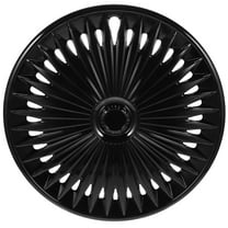 Niceauty Car Hub Caps Wheel Hub Cover Black Enhanced PP 1Pack