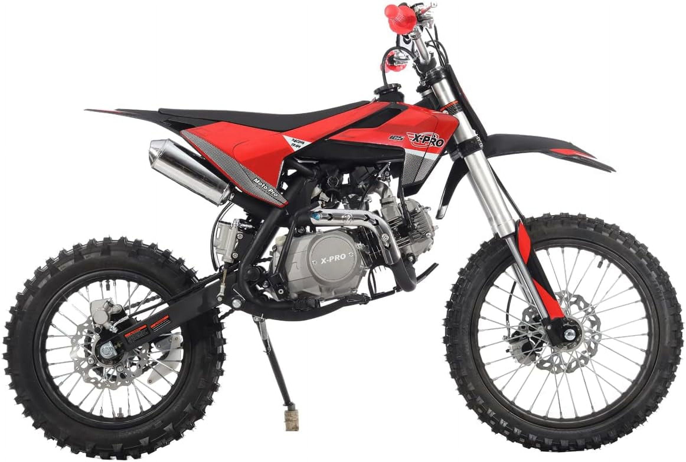 X-Pro Brand New X9 125cc Pit Dirt Bike with 4-Speed Manual Transmission Kick Start 17"/14" Tires