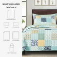 thumbnail image 3 of Mainstays All in One Lightweight Quilt Set and Sheet Set -5 Piece, Twin/Twin-XL, Patchwork, 3 of 17
