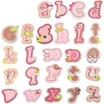 thumbnail image 1 of patch De Repassage Rose Lettres 26 Pices A-z Lettre Patch Forme Animale Motif Bricolage Repassage Ou Couture Patch Jeans Veste Sac Dos Applicatio, 1 of 5