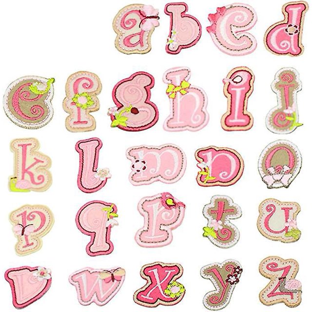 patch De Repassage Rose Lettres 26 Pices A-z Lettre Patch Forme Animale Motif Bricolage Repassage Ou Couture Patch Jeans Veste Sac Dos Applicatio