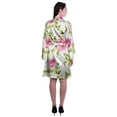 thumbnail image 4 of Moomaya Printed Womens Kimono Sleeve Robes Satin Silk Getting Ready Bridal Robe Coverup, 4 of 7