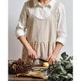thumbnail image 3 of Oubit Women Kitchen Cooking Apron with 2 Front Pockets Cotton Linen Apron Coffee Shops Flower Shops Work Cleaning Aprons, 3 of 5