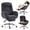 Lamb fleece - black, variant on Criss Cross Ergonomic Dining Chair - High Back, 3-Level Adjustable Armrests, Footrest, Cross-Legged Comfort, Big & Tall, Rolling Office or Gaming Chair – Snowflake Fleece, Light Gray