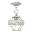 thumbnail image 3 of Golden Lighting 7856-1SF OY Ferris 1 Light 8 in. Semi-Flush Ceiling Light - Oyster, 3 of 5