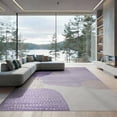 thumbnail image 2 of ODIKA Fluffy Shape Purple Spotted Abstract Inspired Pink Furry Outline for Dining Room, Under Table, Office, Non-Slip Chair-Friendly Floor, 2 of 7