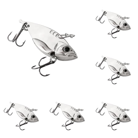 5/10PC Metal Fishing Lures Hard Blade Baits Spinner Metal Spoon Swimbaits for Trout Walleye Crappie Bass Pike Freshwater and Saltwater Fishing
