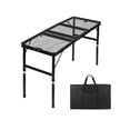 thumbnail image 2 of DYNWAVECA Table de Gril Pliant Hauteur Réglable Compact en Métal Multifonction Table de Camp Pliante Table de Pique-Nique pour Randonnée Patio Barbecue m, 2 of 10
