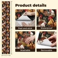 thumbnail image 5 of Farmhouse Peel and Stick Wallpaper Colorful Rooster Rustic Farmhouse Style Dark Wall Mural 17.7in x 9.8ft Self Adhesive Removable Wall Paper Renter Friendly Wallpaper for Nursery Bedroom Cabinets, 5 of 8