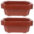 thumbnail image 1 of MasteelfCA 10pcs Bonsai Pots Vintage Style Plastic Bonsai Plants Growing Pot Rectangular Classical Flower Pot, 1 of 8