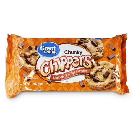 Great Value Chunky Chippers Chocolate Chip Cookies, 11.75 oz