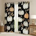 thumbnail image 2 of Manfei Autumn Harvest Pumpkin Blackout Curtains Set of 2 (52x84 Each),Rustic Leaves Window Curtains,Hello Fall Curtains and Drapes For Girls Kids,Microfiber Bedroom Decor, 2 of 6
