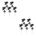 thumbnail image 1 of Yuarrent Rosas de poliéster Centros de de Halloween Decoración de fiesta negro negro 2piezas, 1 of 6