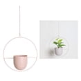 thumbnail image 3 of Creativo metal decorativo planta percha colgante maceta titular interior al aire libre Ronda rosa Zulema cesta de maceta colgante, 3 of 8