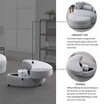 thumbnail image 7 of Swivel Accent Barrel Chairs with Half Moon Storage Ottoman and pillows, Modern Round Leisure Lounge Chair with Metal Base, Linen Fabric Sofa Chair for Living Room, Light Gray, 7 of 7