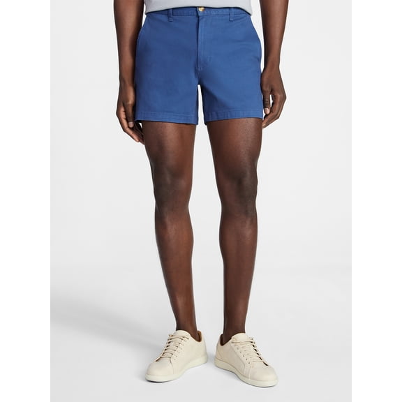 George Men's and Big Men's Stretch Twill Flat Front Shorts, 5" Inseam, Sizes 28-54