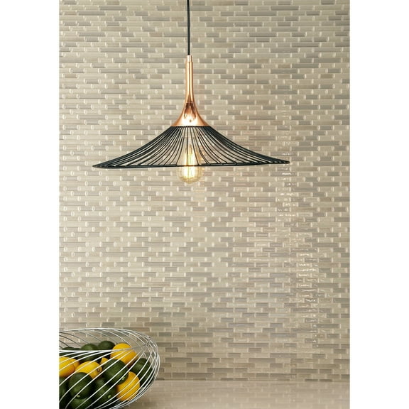 Decmode Contemporary 11 X 22 Inch Iron Pendant With Bulb, Bronze