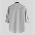 thumbnail image 4 of Summer Tops for Men Over 50 Tie Front Dressy Blouses for Men Work Professional Grey Shirts for Men Crop Top Summer Tees for Men 2025 Trendy Short Sleeve Tunic Tops for Men XS, 4 of 4