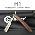 thumbnail image 2 of Caliber Pro Straight Razor H1, 6.5 inch Wood Handle, Stainless Steel Blade, Barber Scraper, 2 of 8