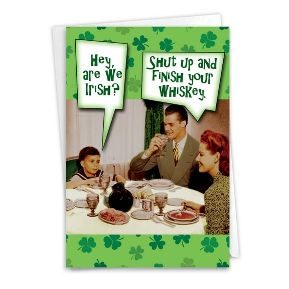 1 Funny St. Patrick's Day Card with Envelope - Are We IriSh-t C6761SPG