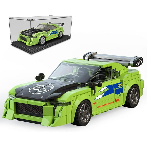 Mould King Speed Champion Racing Car Building Sets With Acrylic Display Case, Eclipse Supercar Building Kit Toy, Collectible Model Cars Building Block