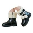 thumbnail image 4 of Kali_Store Girls Snow Boots Non Slip Warm Breathable Girls Winter Boots Toddler Winter Shoes(Black Size,10.5 Little Child), 4 of 7