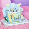 thumbnail image 3 of Mini Dollhouse Models Kit Wooden Cute Miniature Doll House Furniture Toy Birthday Gift, 3 of 4