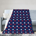 thumbnail image 2 of XMXY Fleece Throw Blanket for Couch, America Patriotic Red White Blue Stars Lightweight Plush Fuzzy Cozy Soft Bed Blankets and Throws for Sofa, 40"x30" inches, 2 of 8