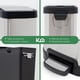 thumbnail image 5 of Bote de Basura de Acero Inoxidable Pack 2 con Pedal y Cesto Removible Capacidad 8L Cocina y Baño, 5 of 7