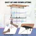 thumbnail image 3 of GIOTORENT 4x4FT Ceiling Storage Racks Lift,Overhead Garage Storage Rack,Adjustable Organization System,Workshops or Basements(Black), 3 of 10