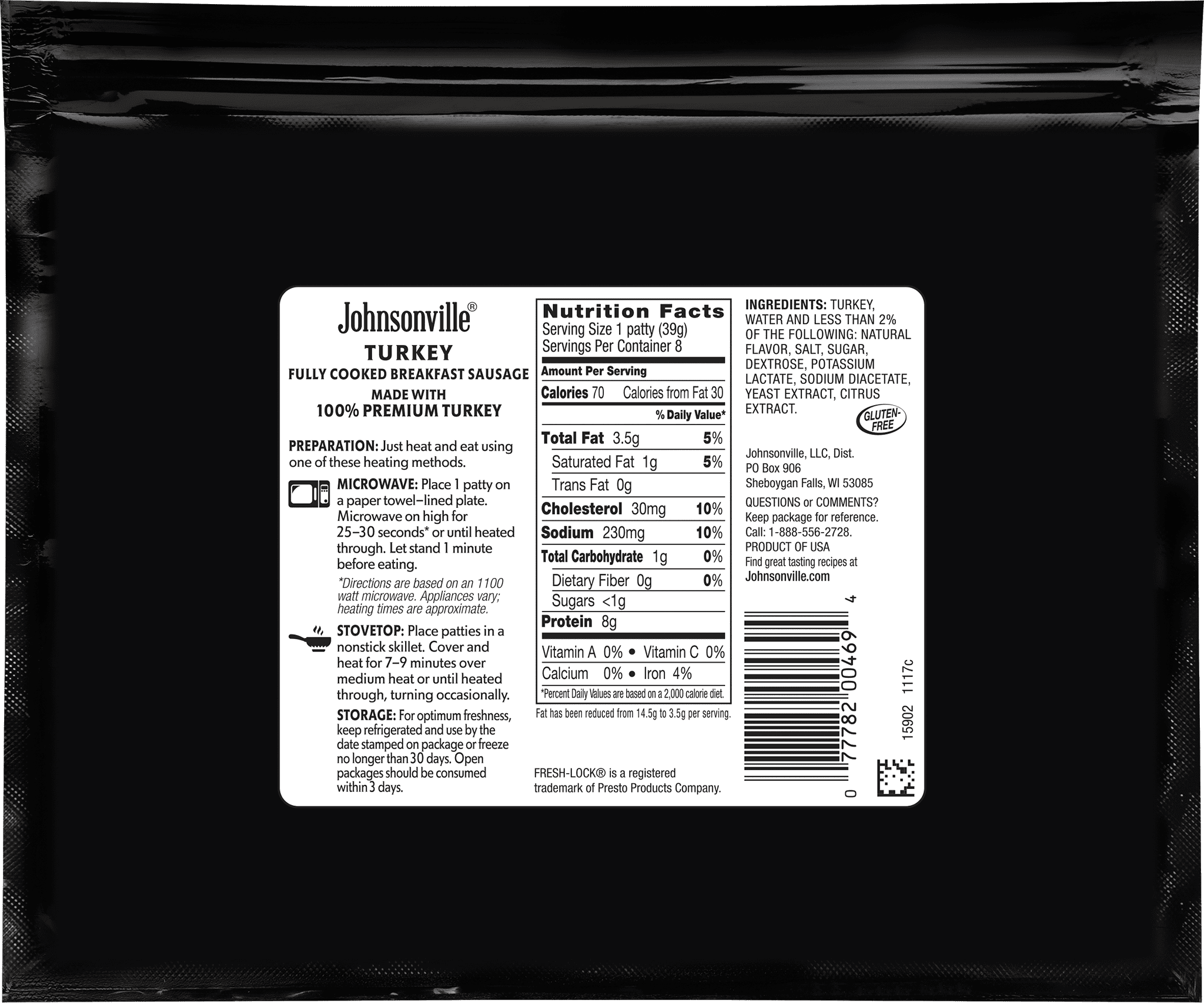Johnsonville Turkey Sausage Nutritional Info Blog Dandk