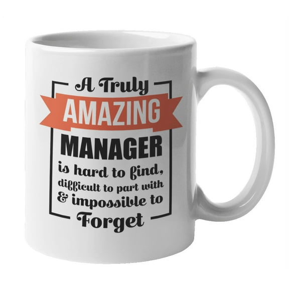 Truly Amazing Manager, Parting Coffee & Tea Mug Cup for a Great Boss (11oz)