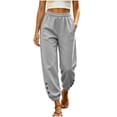 thumbnail image 2 of Yertdoel Women's High Waisted Joggers Soft Sweatpants with Side Button Detail Casual Lounge Pants S-2XL, 2 of 7