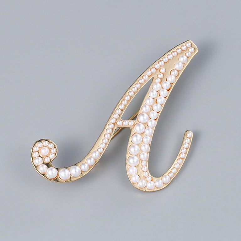 Gold Initial Letter Brooch, Pin or Magnet - Show Ring Outfitters