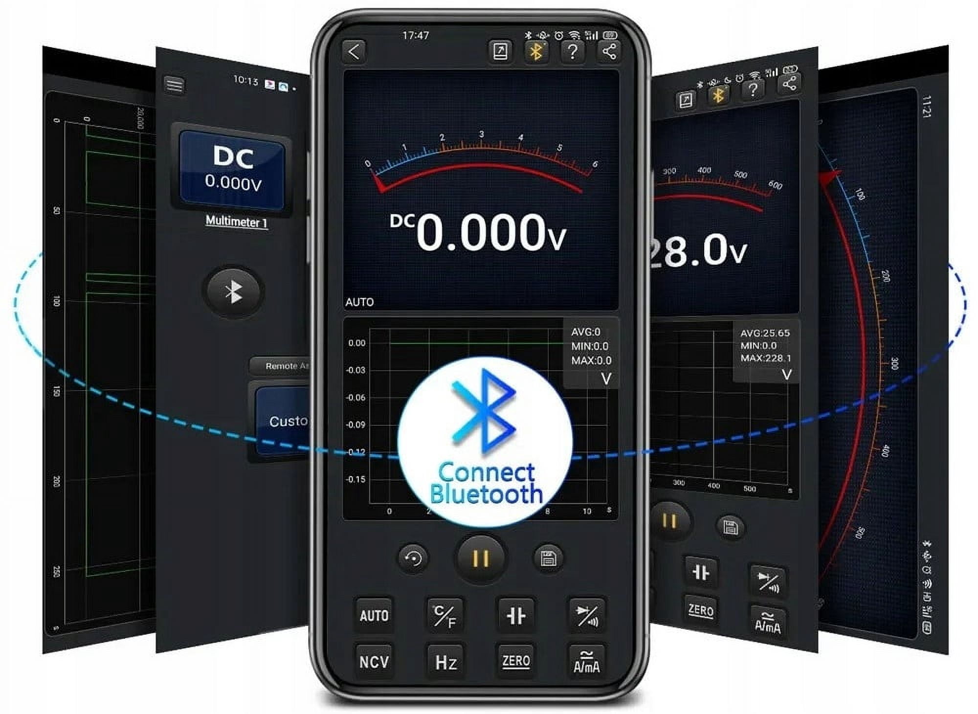 Bluetooth APP intelligent anti-burn multimeter anti-burn remote data monitoring online resistance power