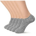 thumbnail image 4 of SERISIMPLE Women Soft Ankle No Show Athletic Low Cut Socks,5 Pair (Grey, Medium), 4 of 5