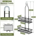 thumbnail image 5 of VANCORE Shower Caddy Over Shower Head - Rustproof Stainless Steel Shower Organizer Adjustable Height with Hooks & Soap Holders, 5 of 7