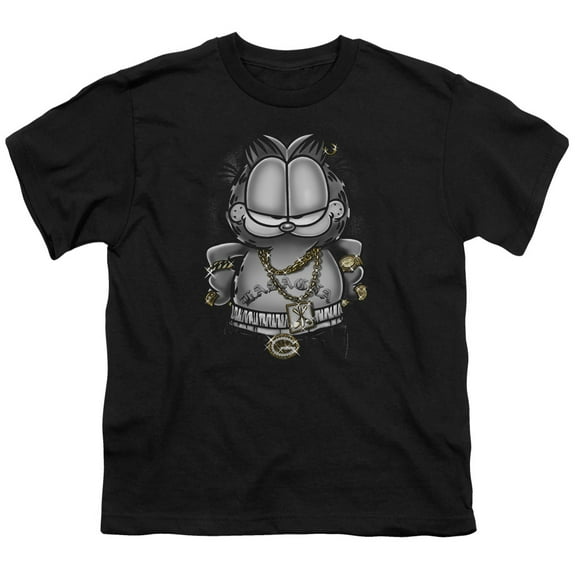 Garfield Lasagna For Life S/S Youth 18/1 T-Shirt Black