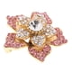 thumbnail image 4 of Alfiler Nupcial Yinane Ramillete de Diamante de Imitación Rosado, 4 of 6
