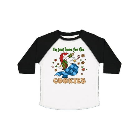 

Inktastic I m Just Here for the Cookies Cute Christmas Unicorn Gift Toddler Boy or Toddler Girl T-Shirt