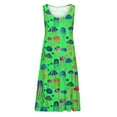 thumbnail image 4 of Teissuly Womens Fashion Holiday Summer Casual Printing Sleeveless Party Beach Loose Dress, 4 of 4
