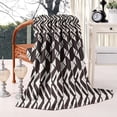 thumbnail image 2 of Black White Geometric Pattern Blanket,Comfortable Soft Lamb Wool Throw Blanket,All Season,Warm Lightweight Blankets for Sofa Bed Couch Living Room Chair,40"x50", 2 of 4
