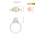 thumbnail image 5 of ANGARA Golden South Sea Cultured Pearl Collar Ring with Diamonds in 14K White Gold for Women | June Birthstone, Birthday, Anniversary, Jewelry Gift for Women | Pearl Ring, 5 of 8