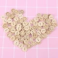 thumbnail image 2 of GOOHOCHY 100 botones de madera "hechos a mano con amor". Botones con letras en forma de cuenco para coser, scrapbooking y ropa (15 mm)., 2 of 8