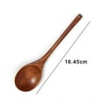 thumbnail image 3 of Long Handled Wooden Soup Spoon Bamboo Wood Kitchen Tool Utensil Cooking X5C3, 3 of 6