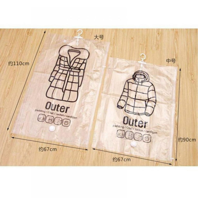 Vacuum Hanging Storage Bags Space Saving Clothes Compression