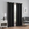 thumbnail image 1 of Eclipse 42-Inch by 84-Inch Microfiber Grommet Blackout Window Panel, Black, 1 of 7