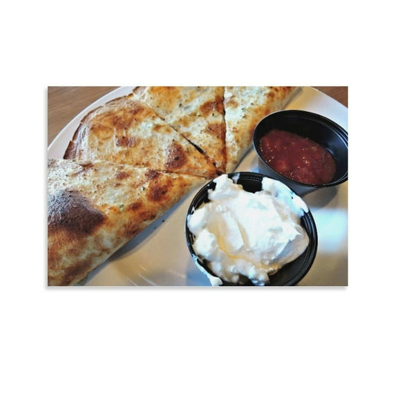 Quesadilla With Soy Cheese Canvas Art Poster And Wall Art Picture Print Modern Family Bedroom Decor Posters,Unframe-style,16x24inch(40x60cm)