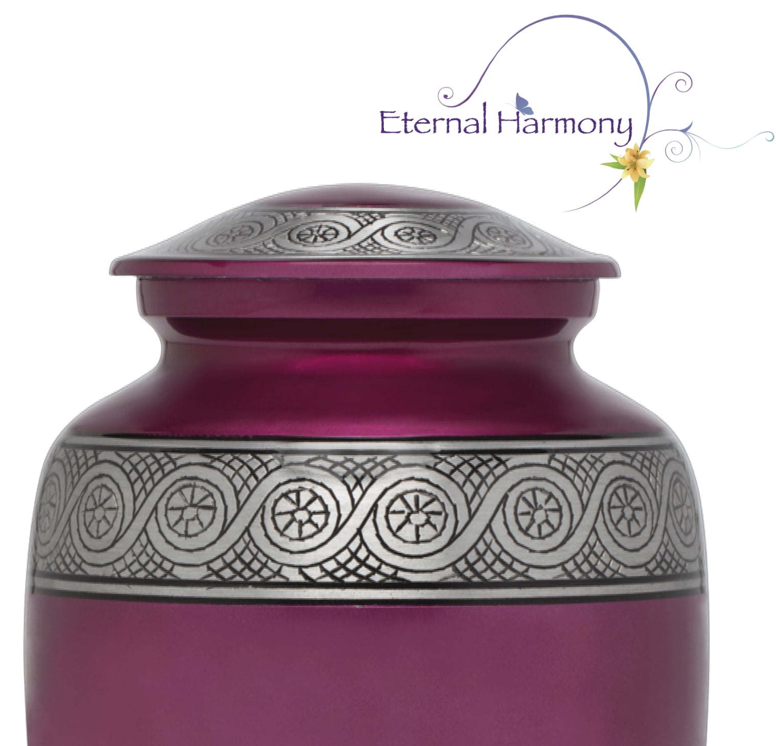 Eternal Harmony Cremation Urn for Human Ashes | Memorial Urn Carefully Handcrafted with Elegant Finishes to Honor and Remember Your Loved One | Adult Urn Large Size with Beautiful Velvet Bag